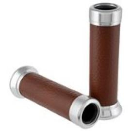 Rukojeti - hliníkové s kůží - hnědé Rukojeti - hliníkové s kůží - hnědé